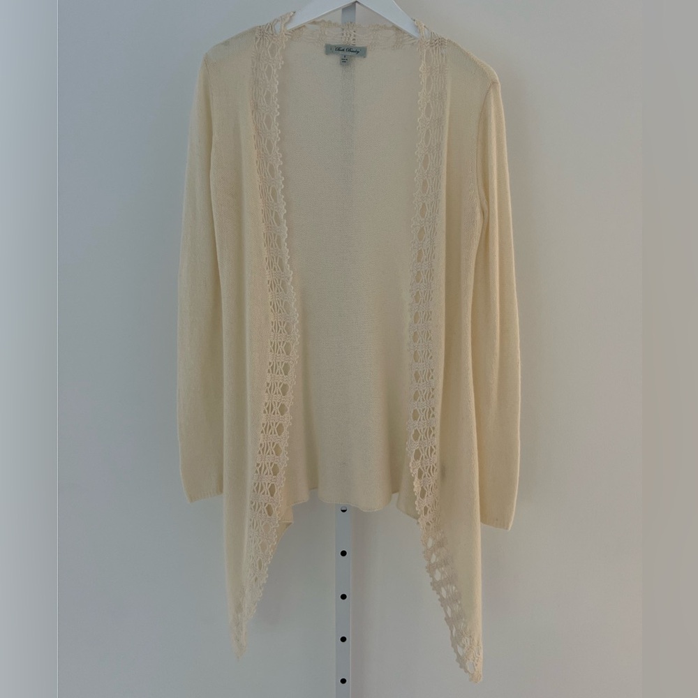 BETH BOWLEY IVORY CASHMERE CARDIGAN SIZE SMALL NWOTS!